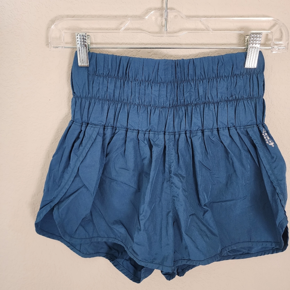 FP Movement by Free People High Waist Blue Shorts